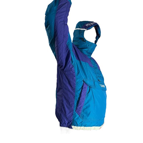 Vtg Columbia Pullover Anorak Jacket Women’s XL Blue/Purple Colorblock Y2K - Picture 6 of 12